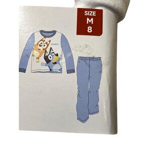 Bluey Kids 2-Piece Pajama Set Size 8 Long Sleeve Top & Pants Flame Resistant